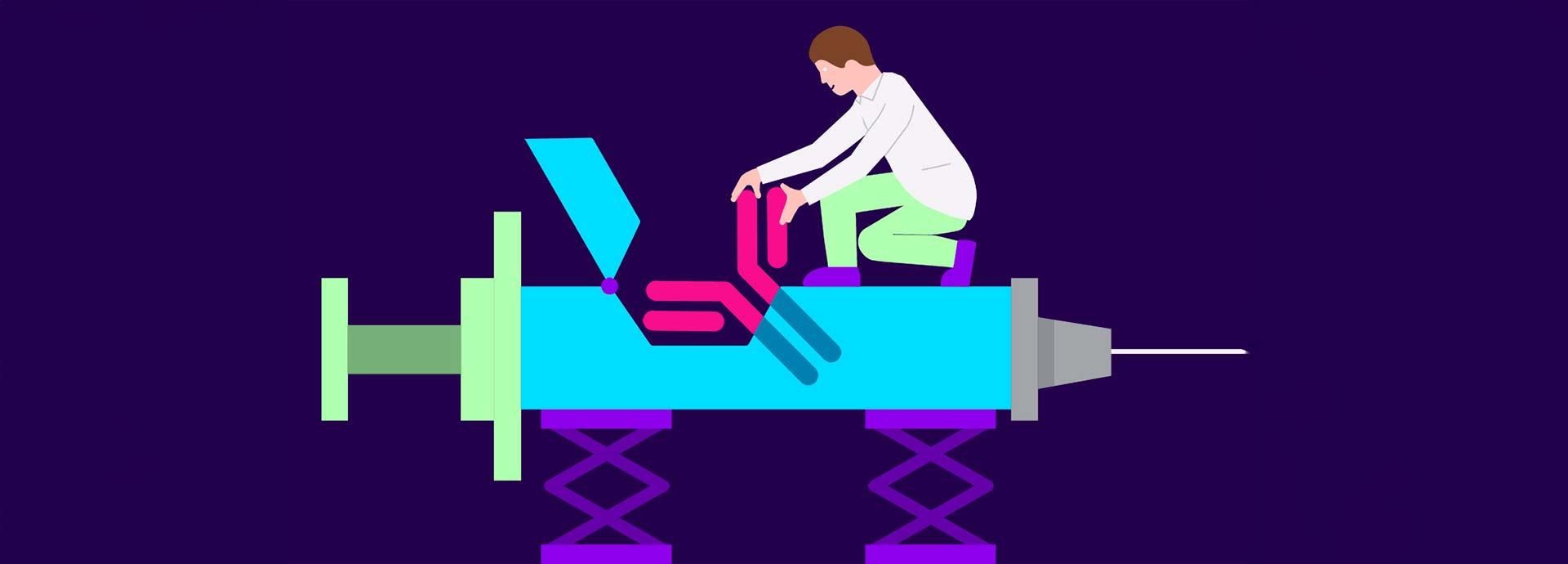  Illustration einer Applikationshilfe für Biologika, ©Sanofi