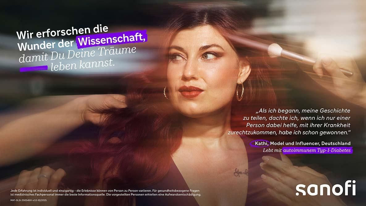 Kathi, Model und Influencer, lebt mit autoimmunen Typ-1-Diabetes