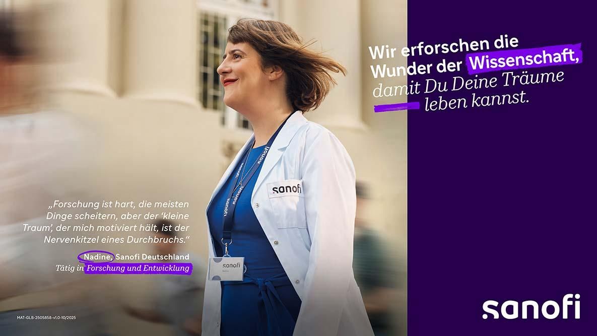 Nadine von Sanofi in Deutschland ist tätig in der Forschung und Entwicklung